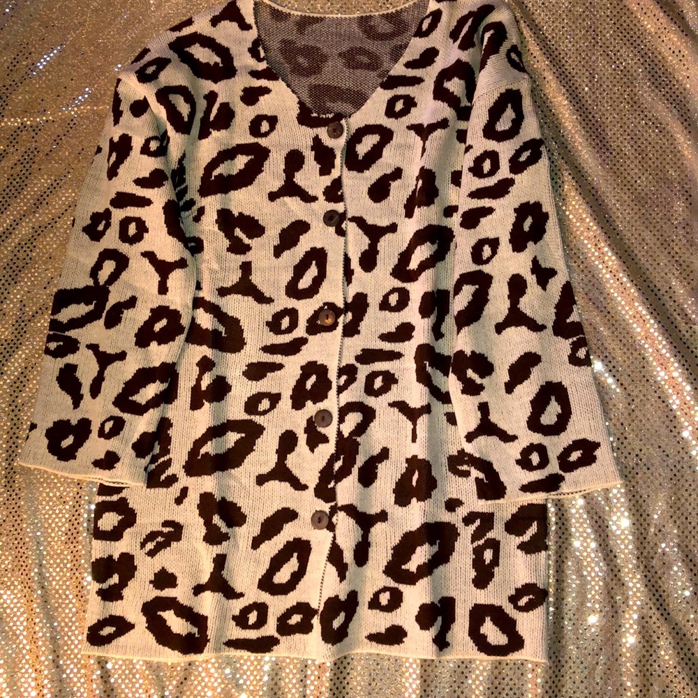 Shein Cheetah loosely fitting sweater